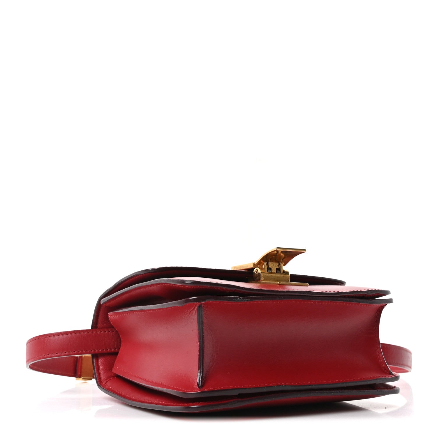Celine Box Calfskin Small Classic Box Flap Bag Red 4 of 10