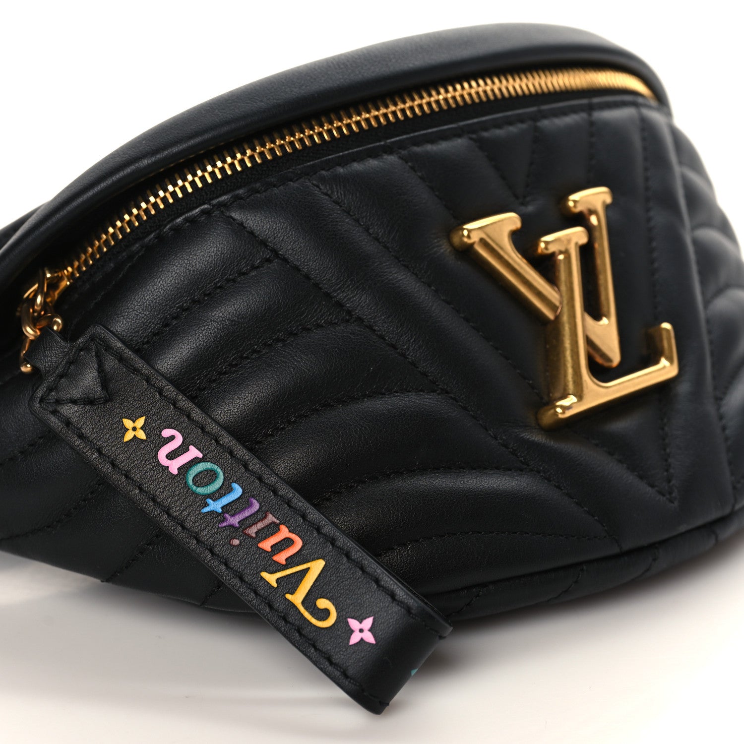 Louis Vuitton Calfskin Quilted New Wave Bumbag Black 7 of 8