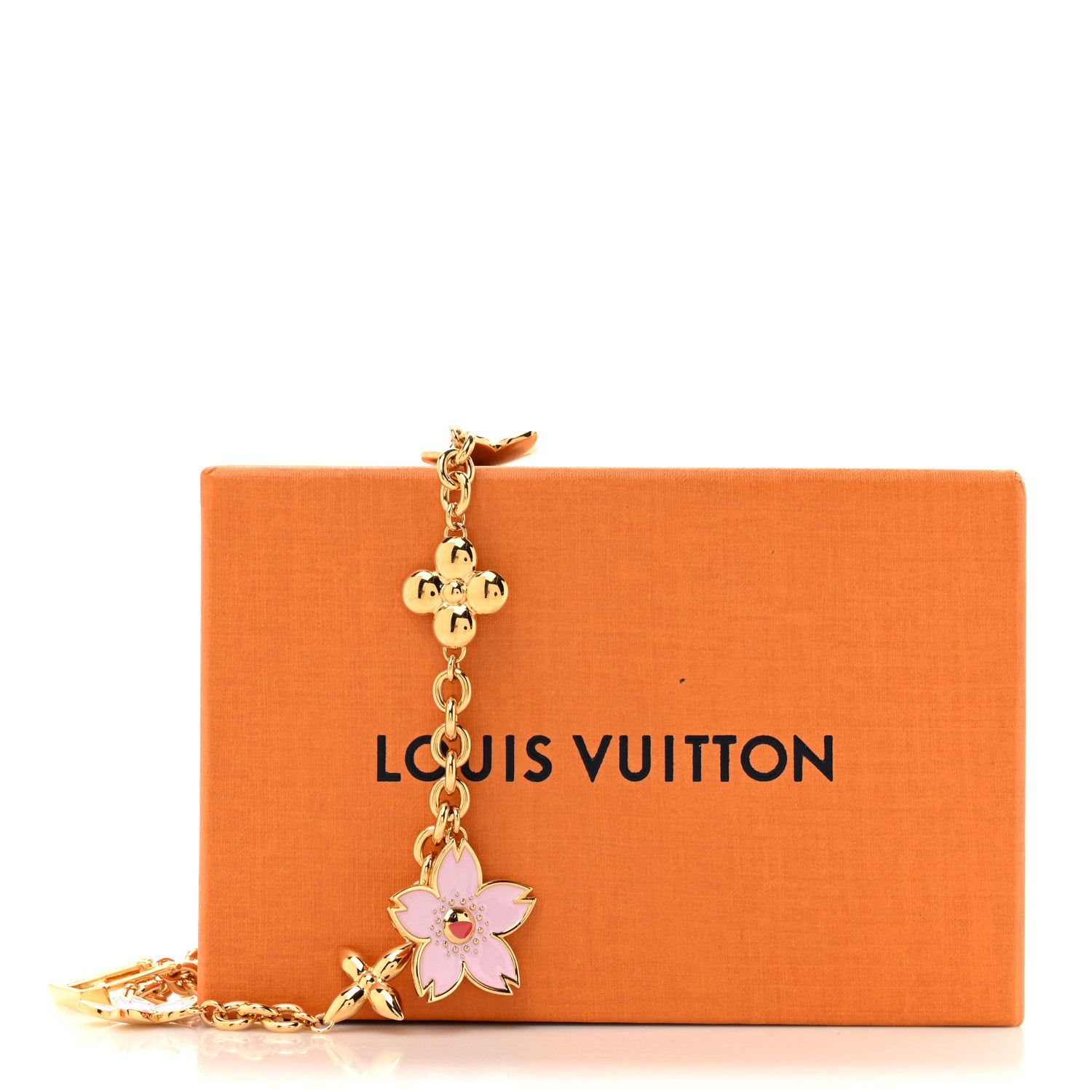 Louis Vuitton LV x TM Cherry Blossom Bag Chain Key Holder Rose Ballerine 4 of 4