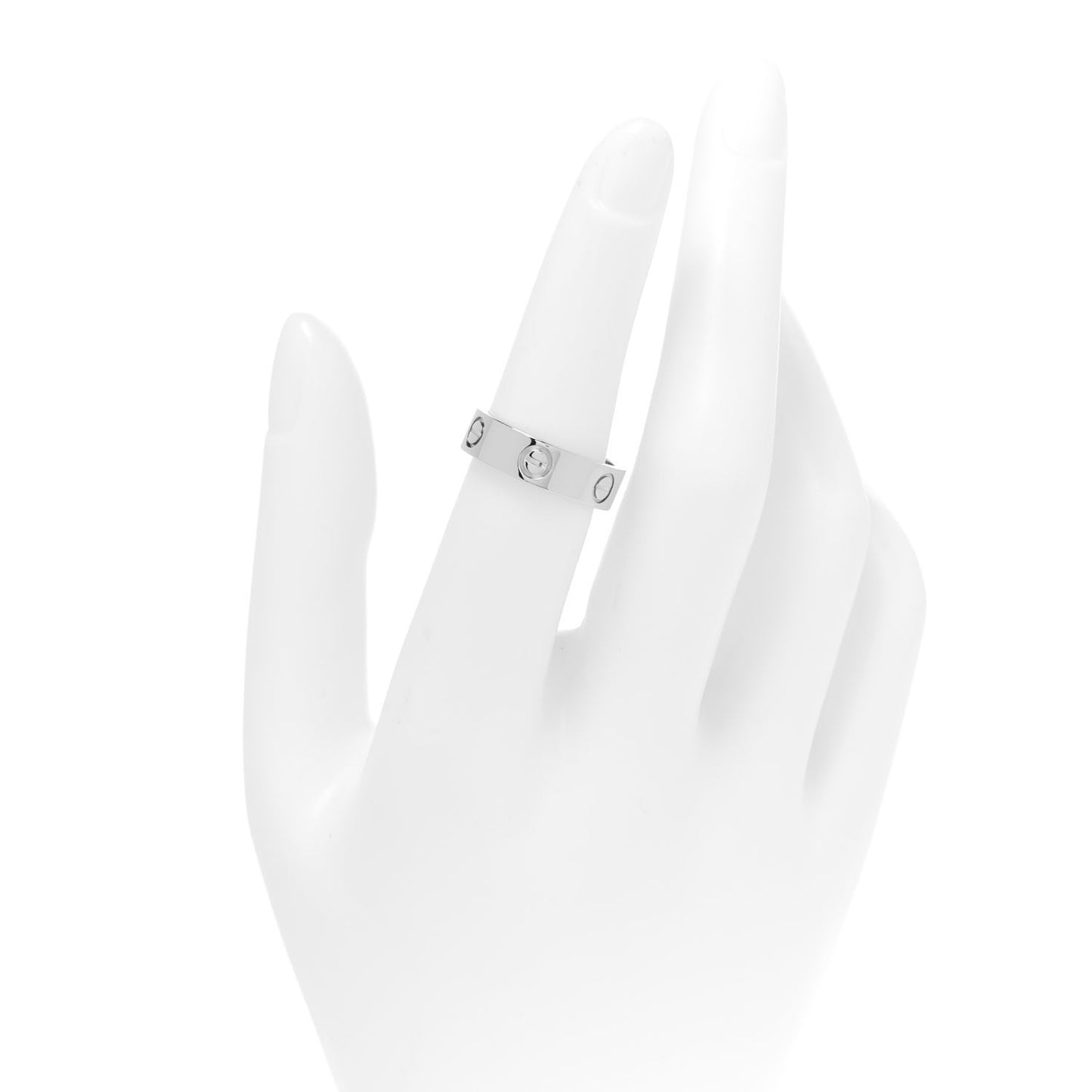 18K White Gold 5.5mm LOVE Ring 53 6.5