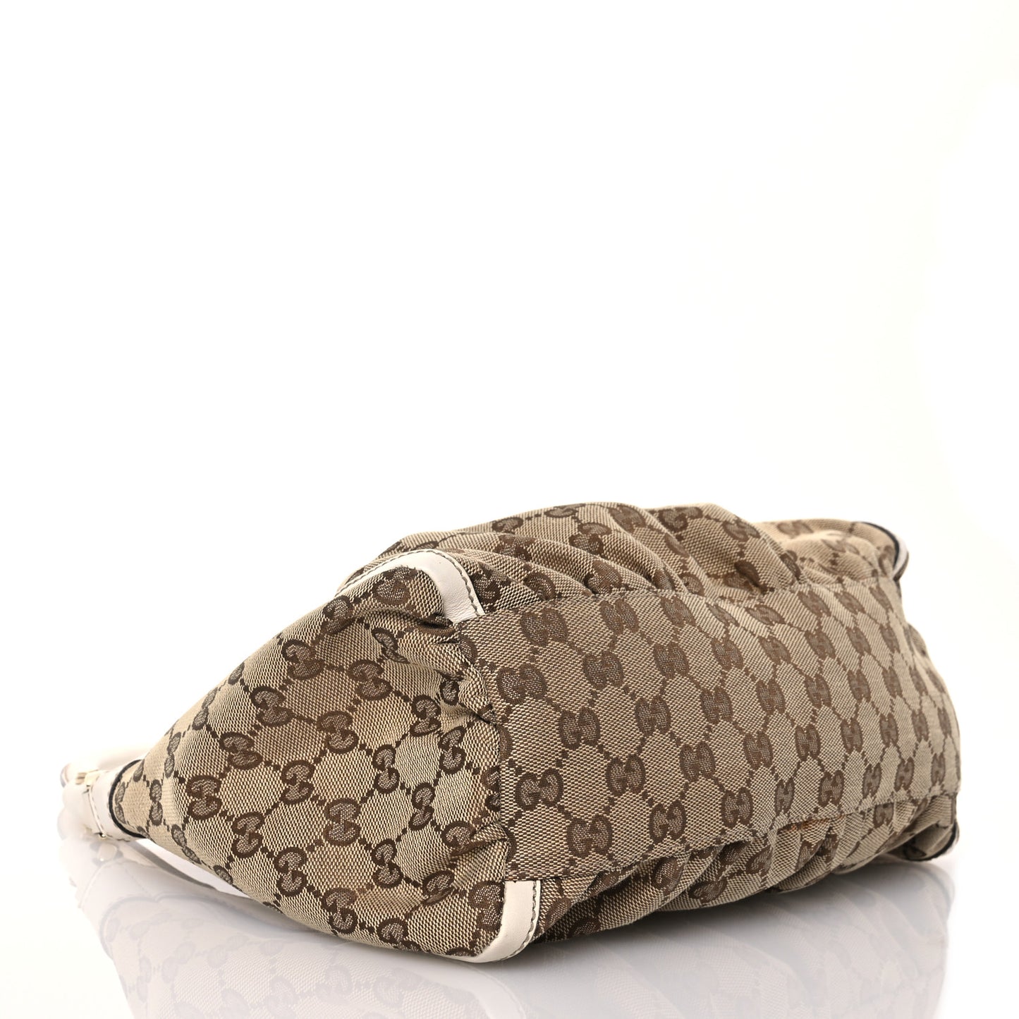 Monogram Medium D Gold Ring Hobo White