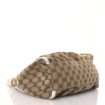 Gucci Monogram Medium D Gold Ring Hobo White 4 of 17