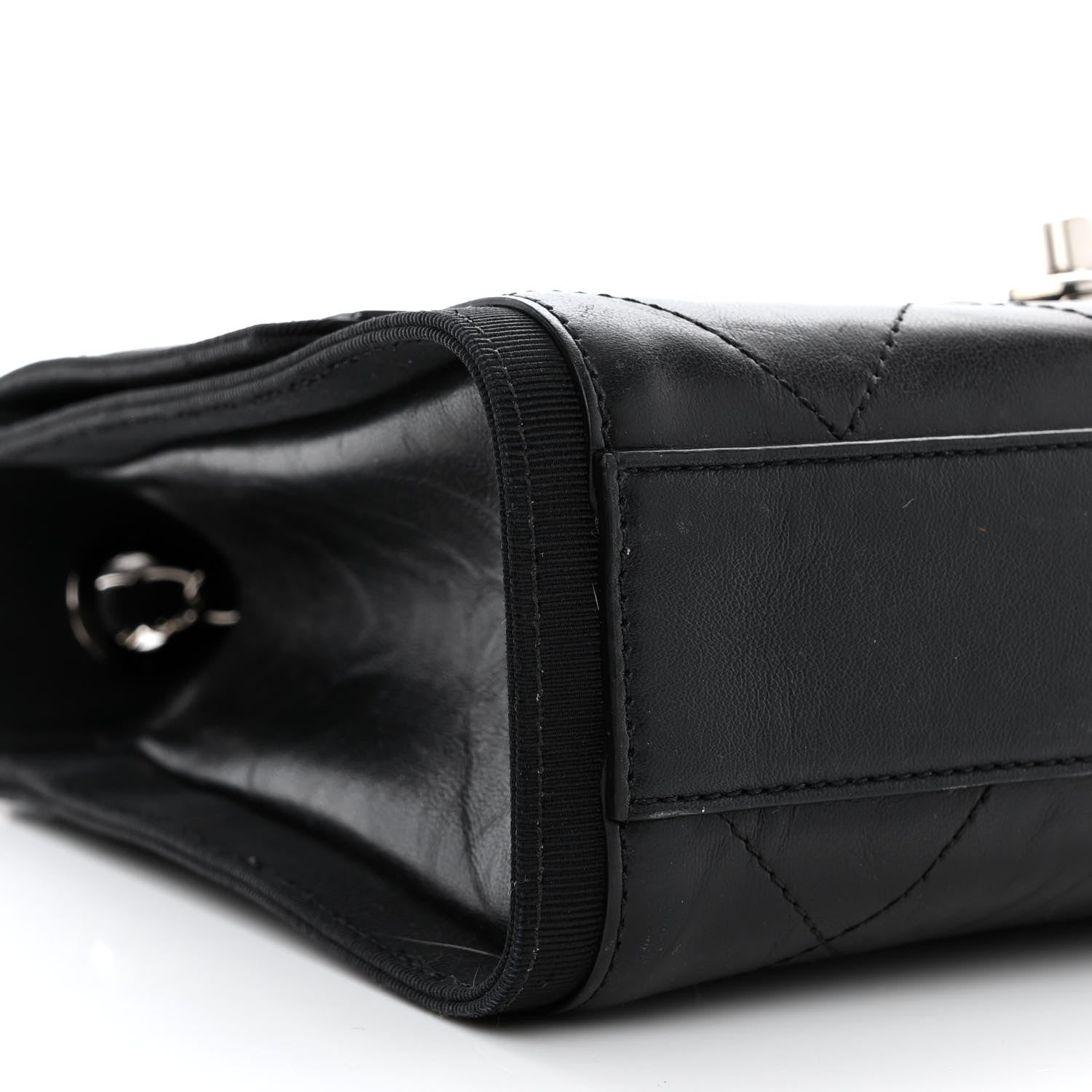 Chanel Crumpled Calfskin Flap Bag Black 9 of 11