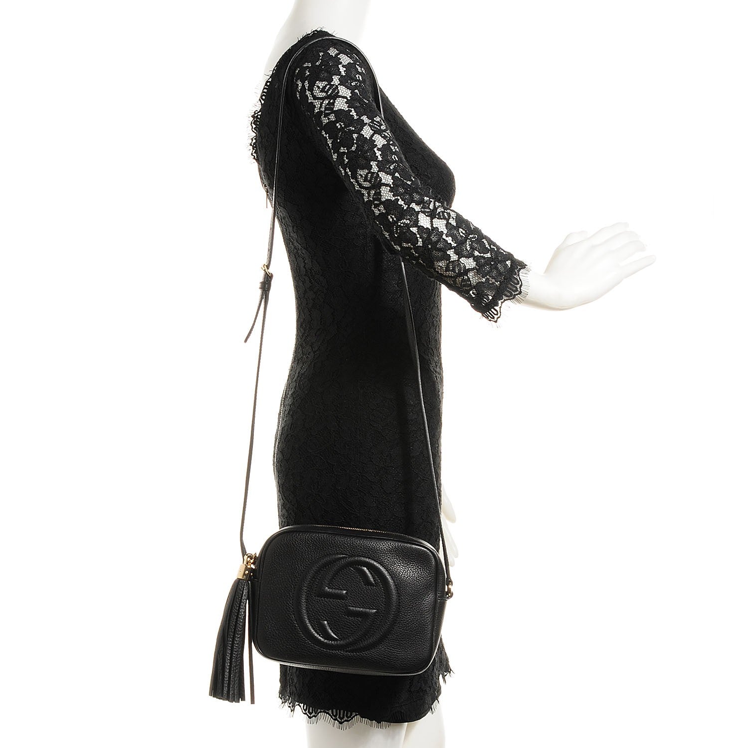 Gucci Pebbled Calfskin Small Soho Disco Bag Black 2 of 7