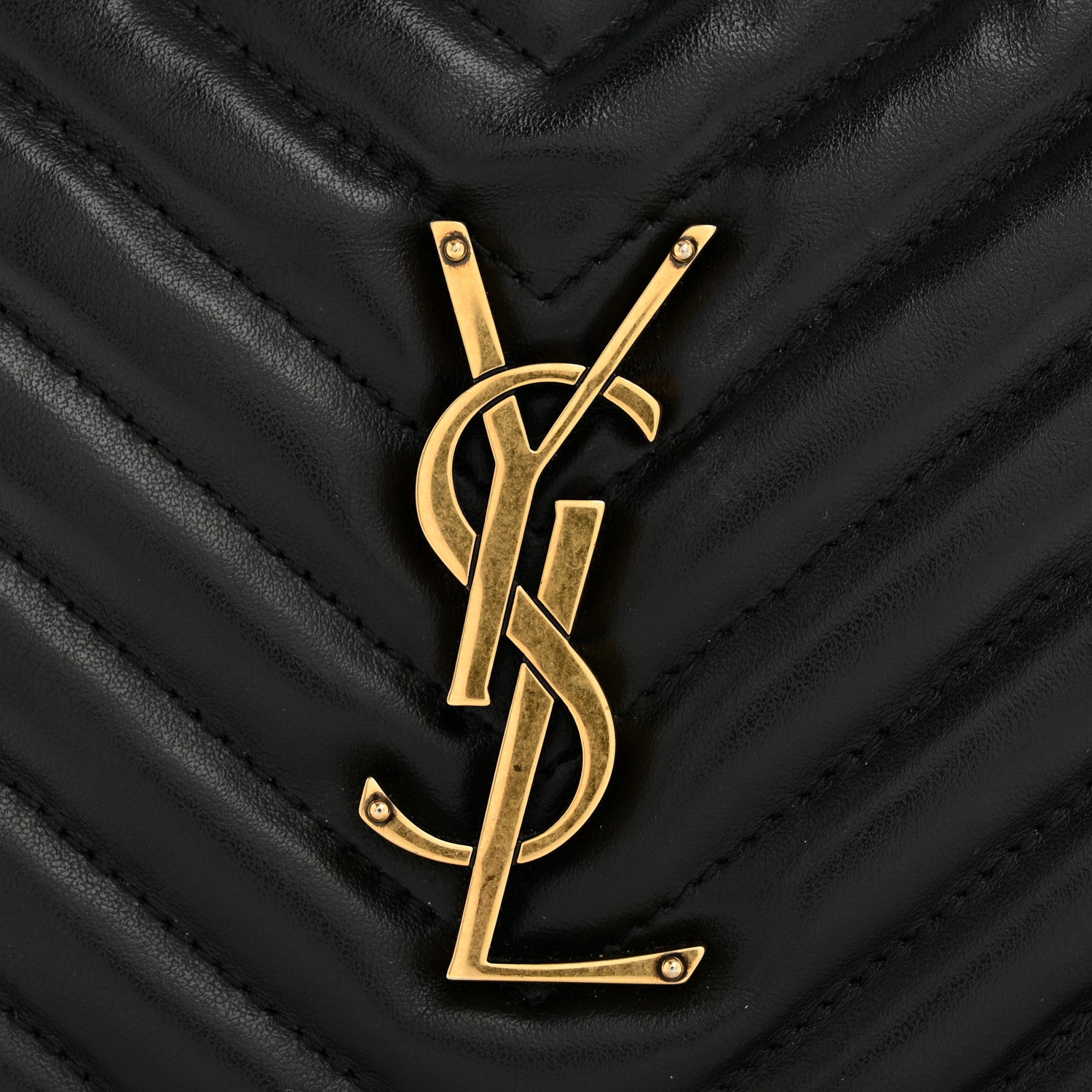 Saint Laurent Calfskin Matelasse Monogram Lou Camera Bag Black 11 of 13