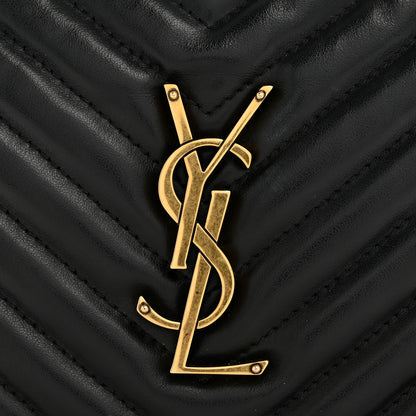 Saint Laurent Calfskin Matelasse Monogram Lou Camera Bag Black 11 of 13