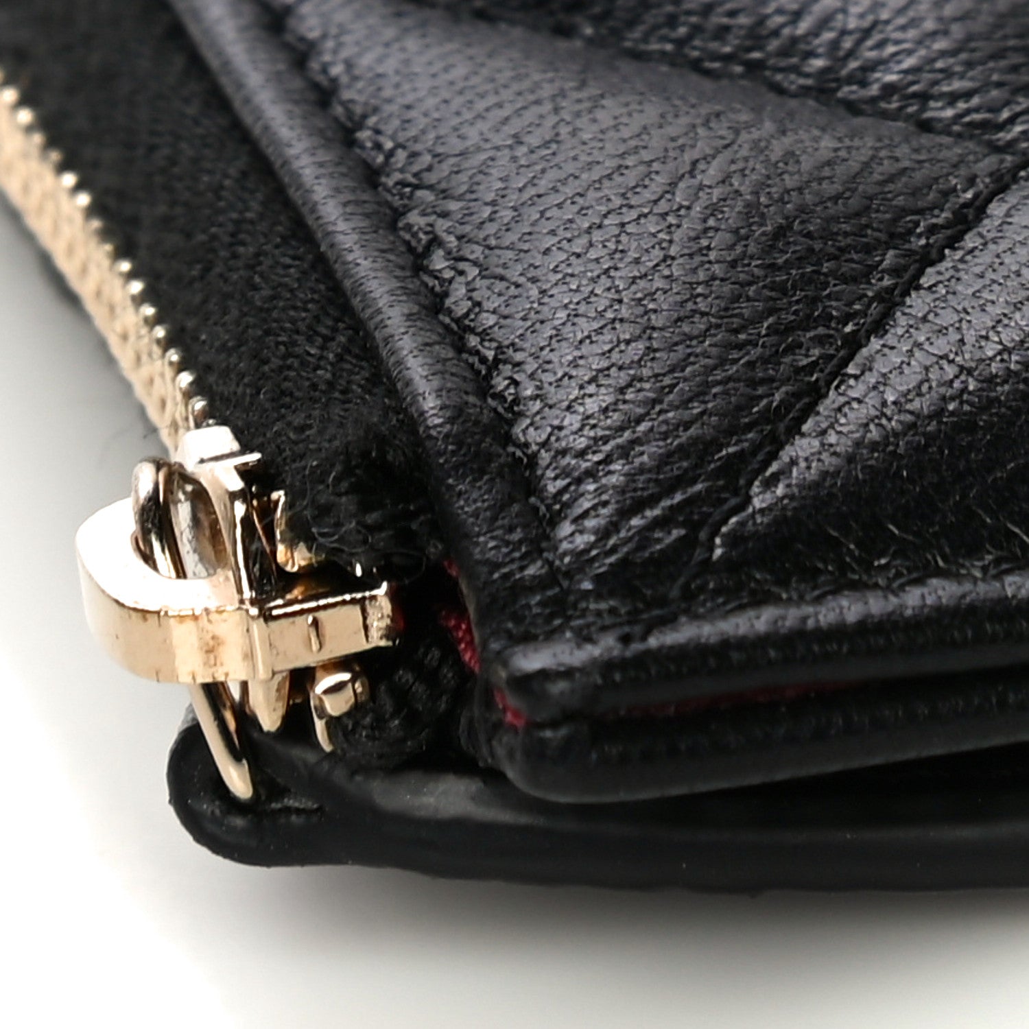 Chanel Goatskin Quilted Chanel 19 Flat Wallet Pouch Black 11 of 15