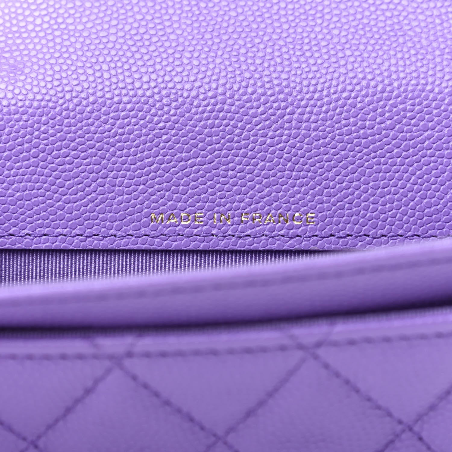 Chanel Caviar Quilted Flap Card Holder Wallet Purple 7 of 13