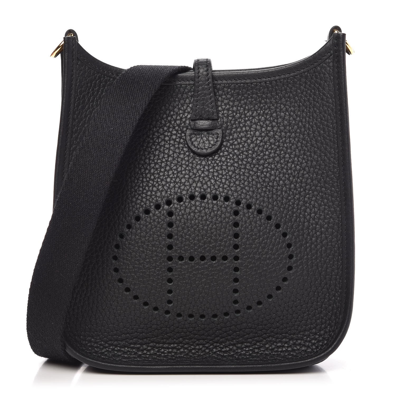 Hermes Taurillon Clemence Evelyne TPM Black 1 of 9