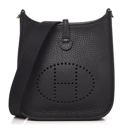 Hermes Taurillon Clemence Evelyne TPM Black 1 of 9