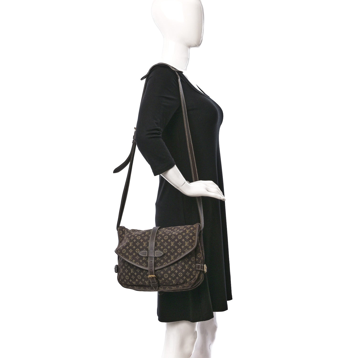 Louis Vuitton Monogram Mini Lin Saumur Ebene 2 of 13