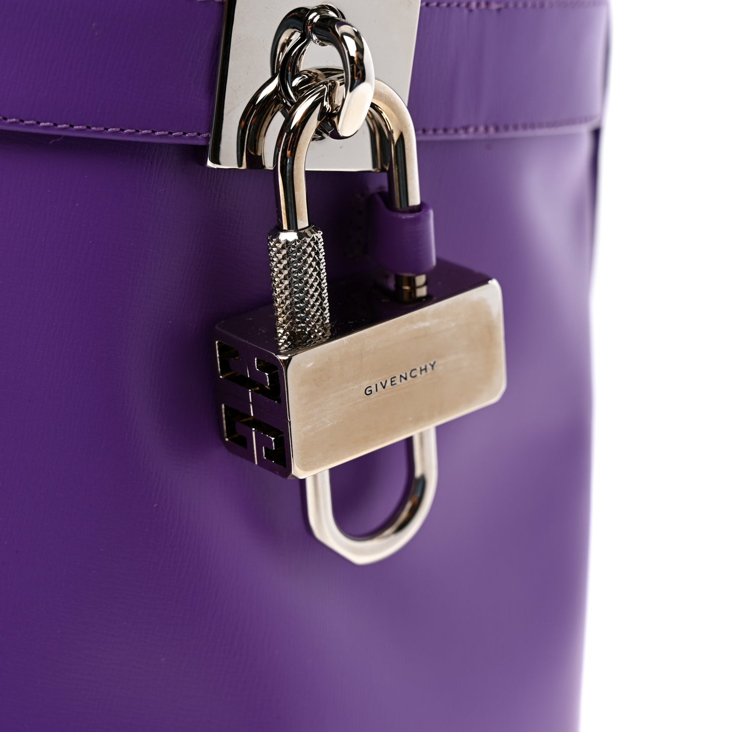 Calfskin Shark Lock Ankle Boots 38 Ultraviolet