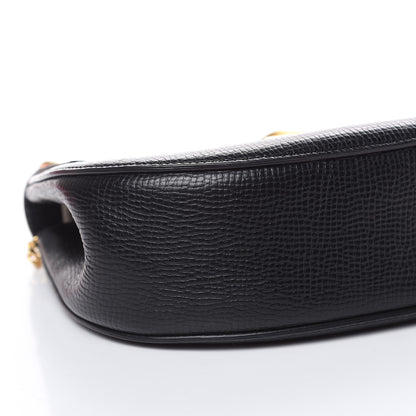 Chloe Grained Calfskin Lambskin Bi-Color Drew Shoulder Bag Black Powder Beige 9 of 10