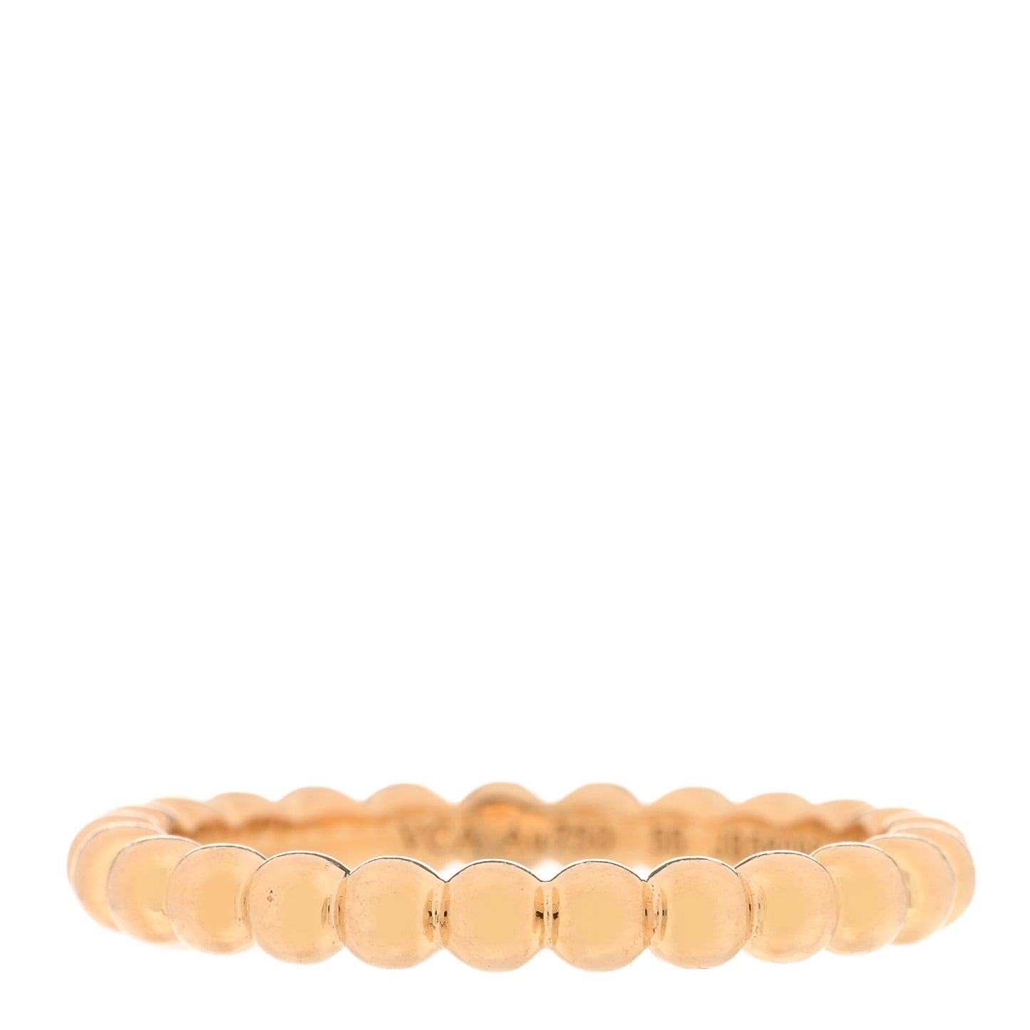 18K Yellow Gold Medium Perlee Ring 55 7.25