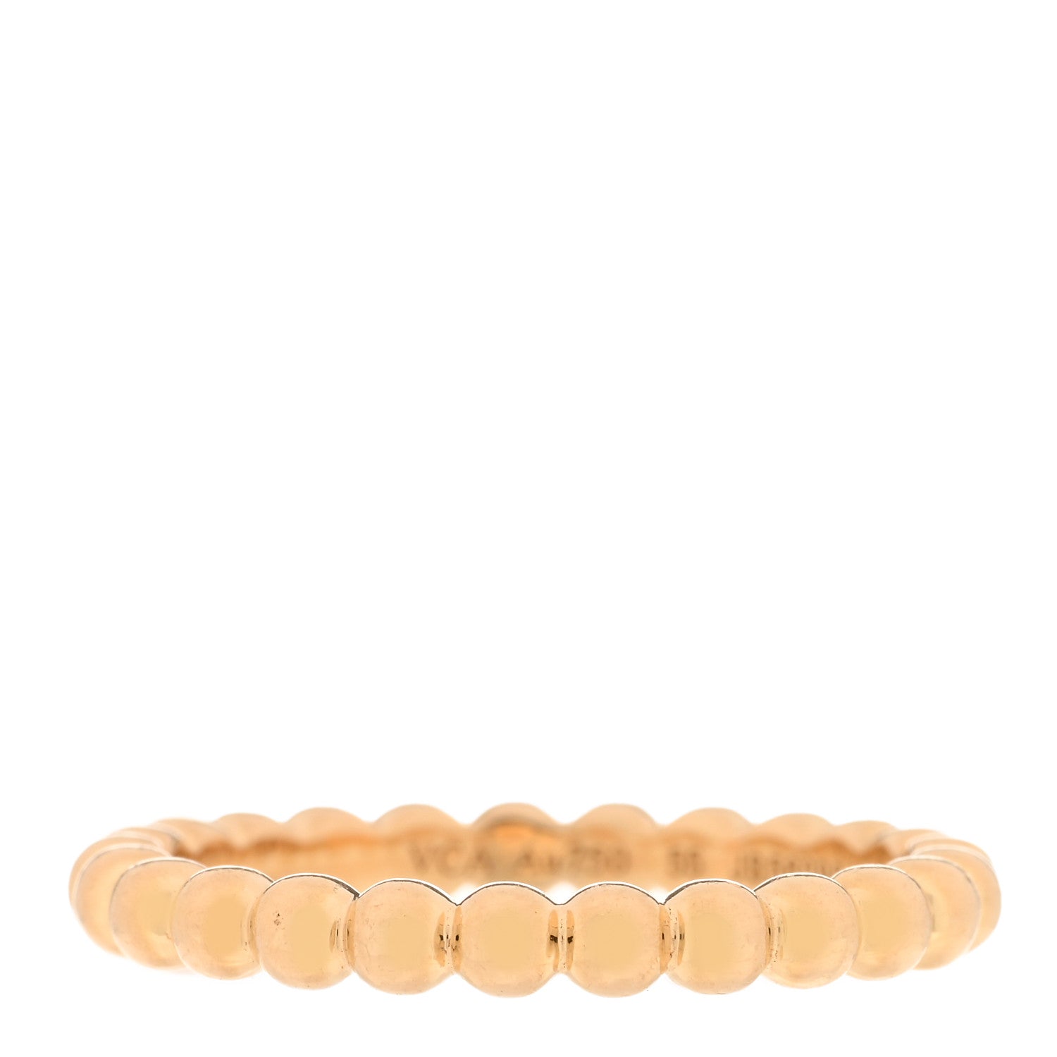 Van Cleef & Arpels 18K Yellow Gold Medium Perlee Ring 55 7.25 1 of 5