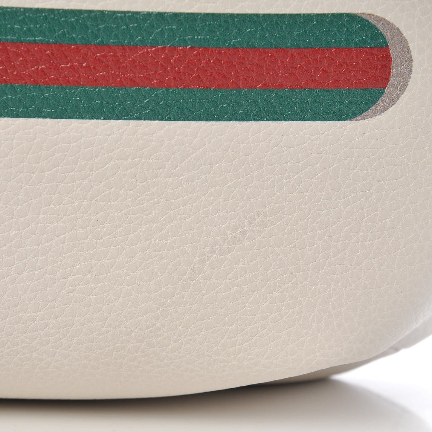 Grained Calfskin Logo Belt Bag White