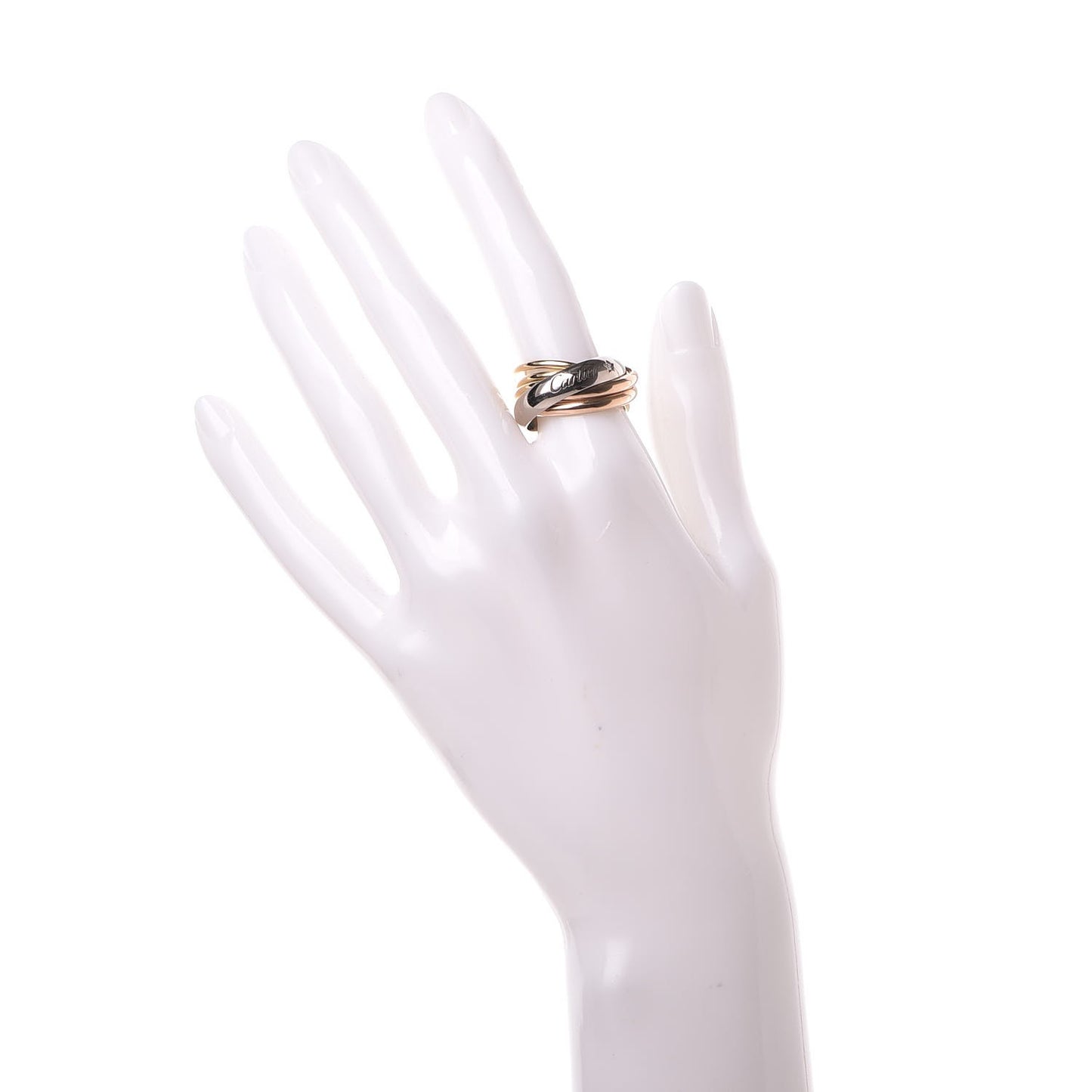 18K Pink Yellow White Gold Diamond Trinity 6 Band Ring 55 7.25