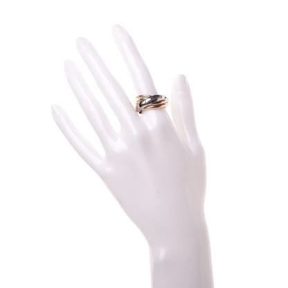 Cartier 18K Pink Yellow White Gold Diamond Trinity 6 Band Ring 55 7.25 2 of 5