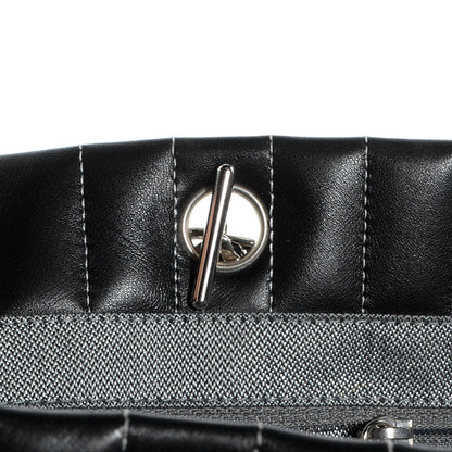 Chanel Lambskin Vertical Quilted Large Mademoiselle Tote Black 4 of 12