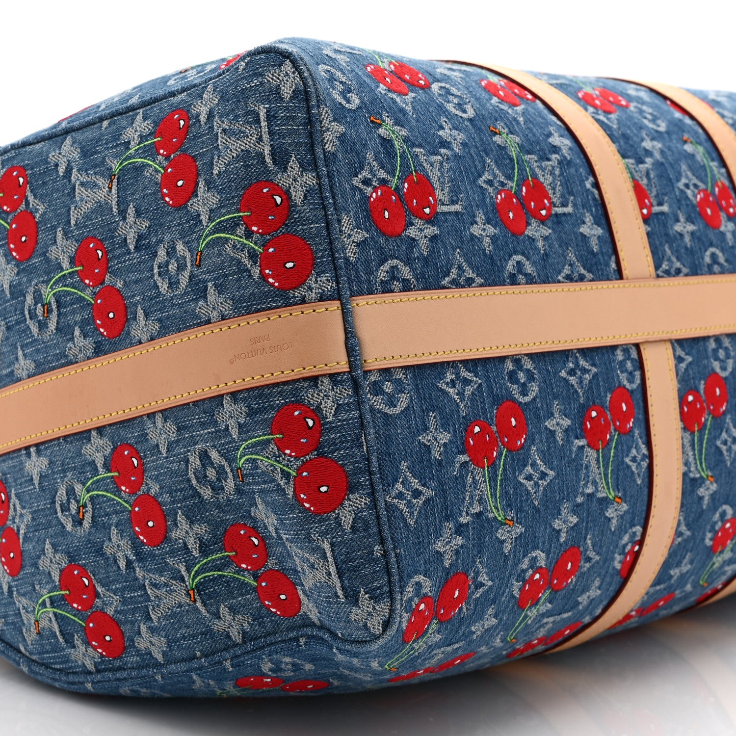 Louis Vuitton LV X TM Monogram Denim Cerises Keepall Bandouliere