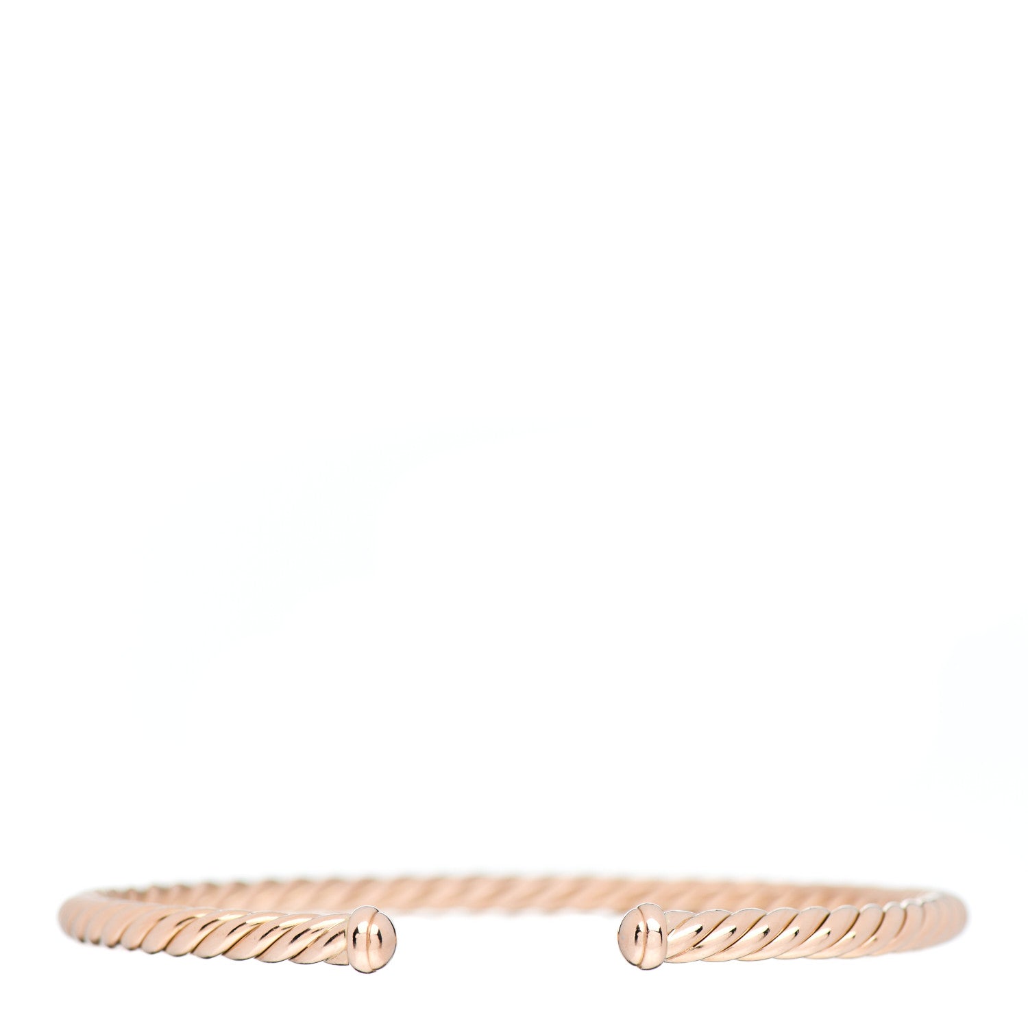 David Yurman 18K Rose Gold 4mm Cablespira Bracelet 1 of 4