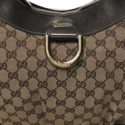 Gucci Monogram Large D Gold Hobo Dark Brown 8 of 12