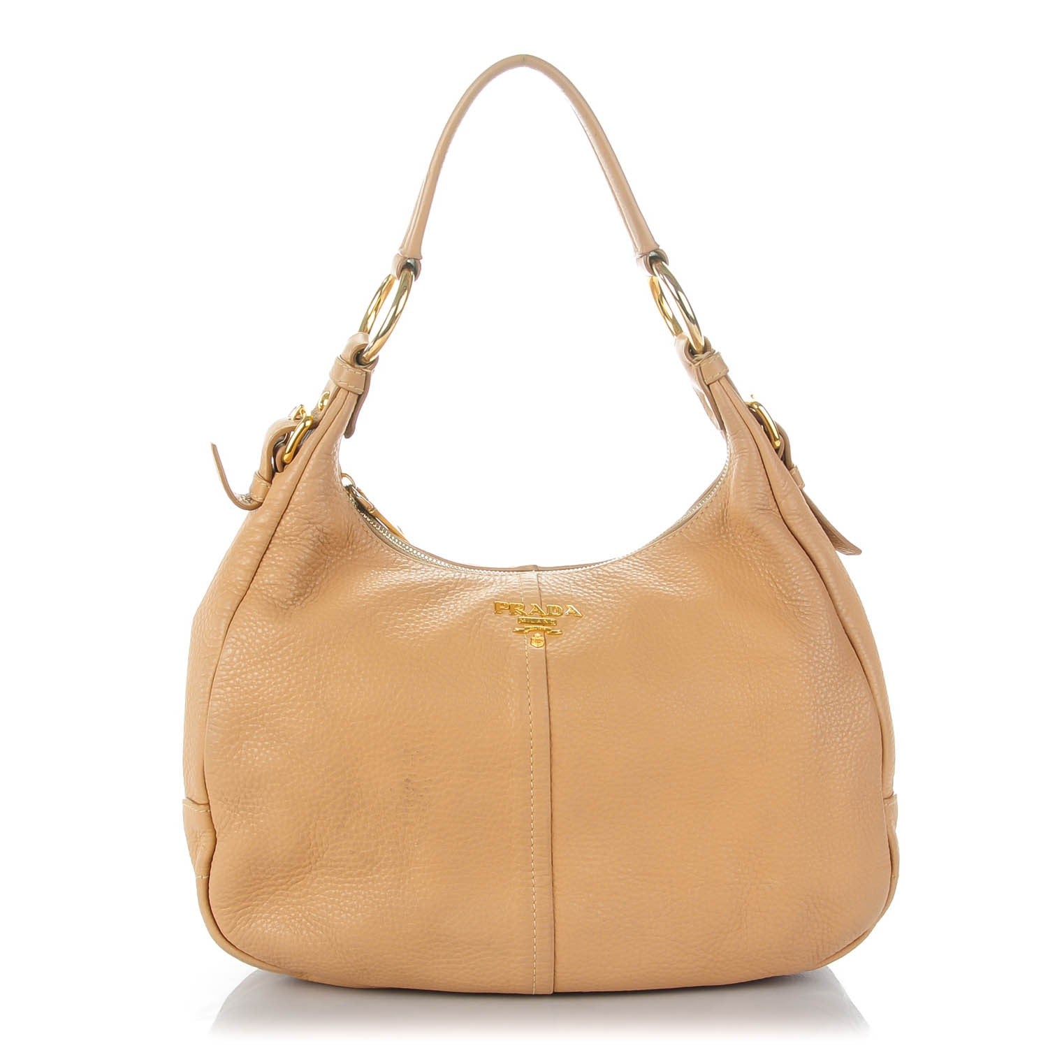 Prada Vitello Daino Hobo Sabbia 1 of 8
