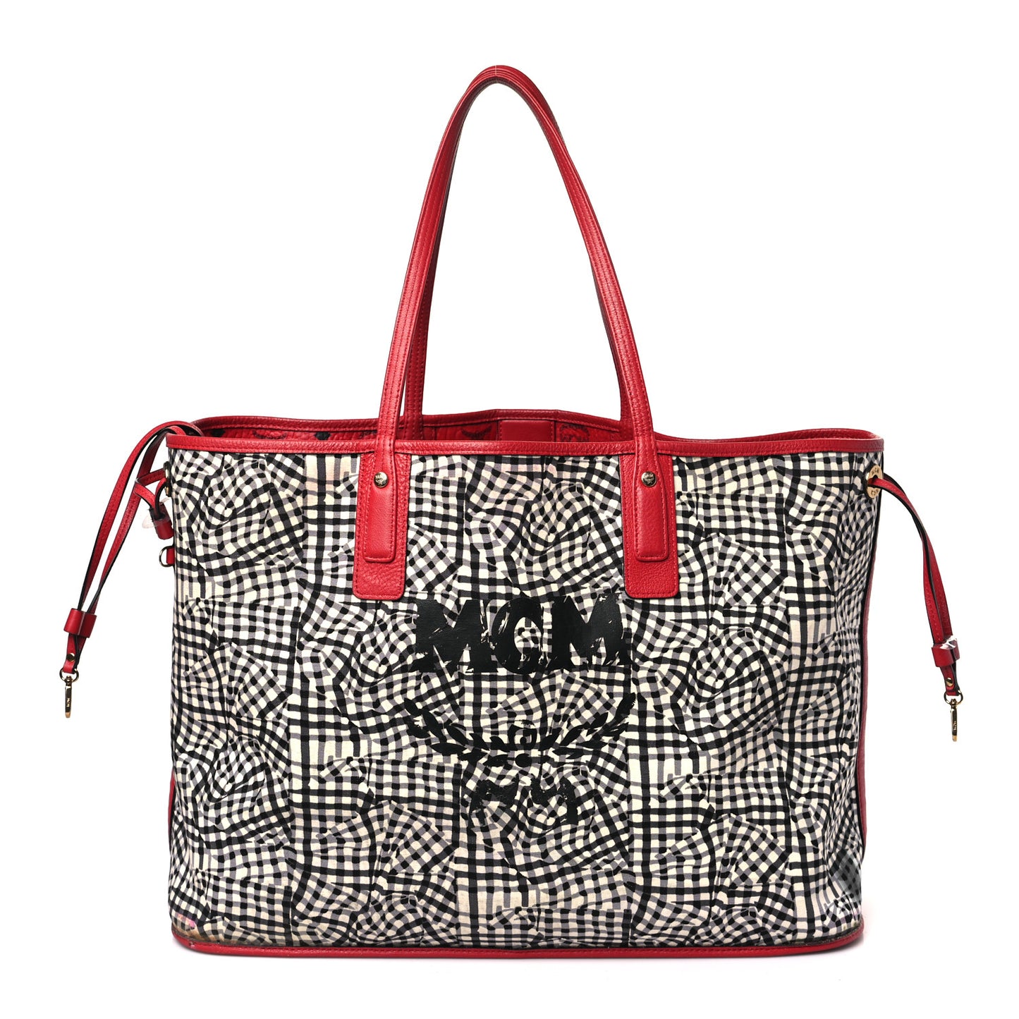 Visetos Large Liz Reversible Shopper Tote Ruby Red
