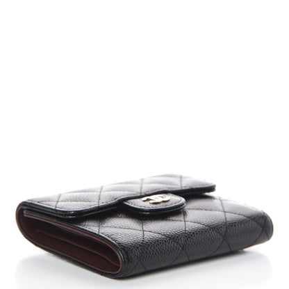 Chanel Caviar Quilted Compact Flap Wallet Black 4 of 8