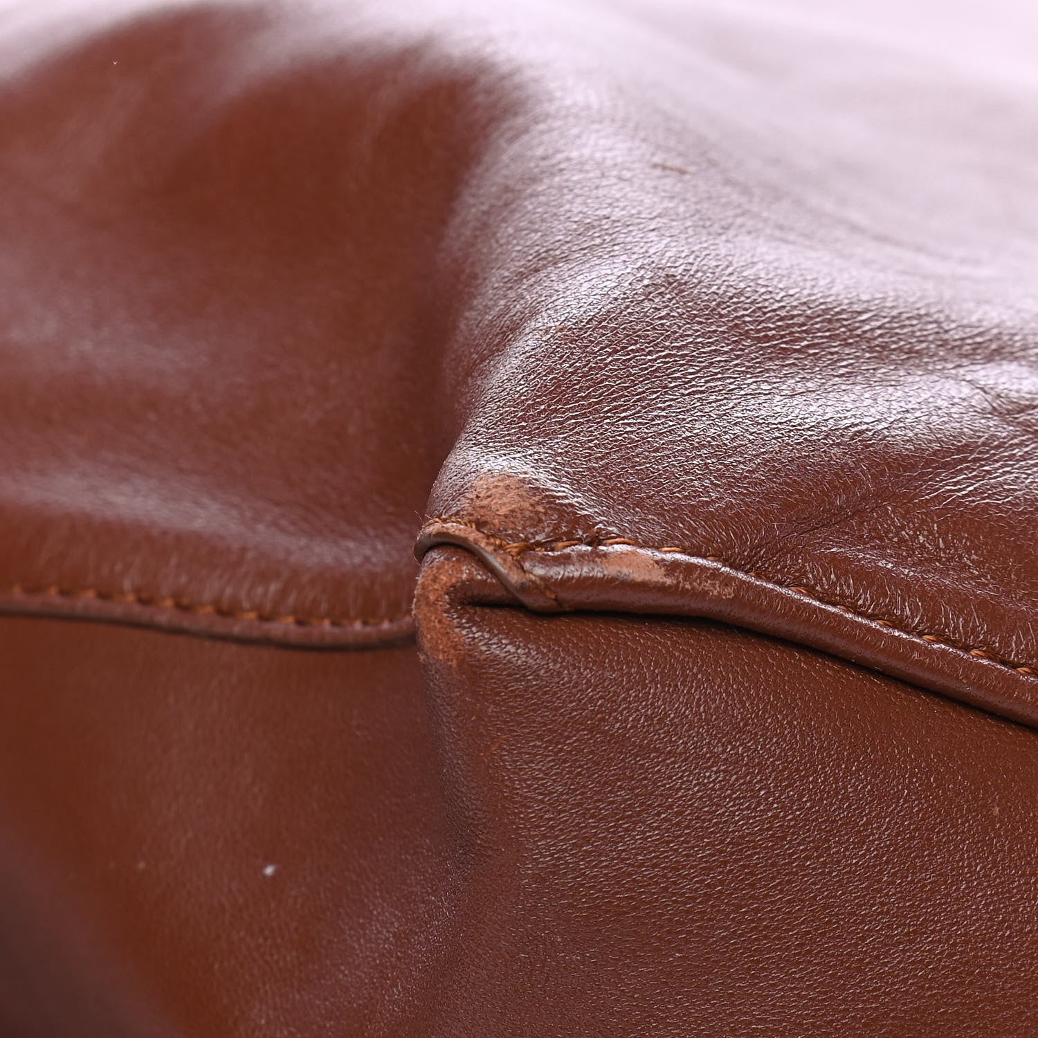 Celine Lambskin Horizontal Bi-Color Cabas Grey Cognac 13 of 14