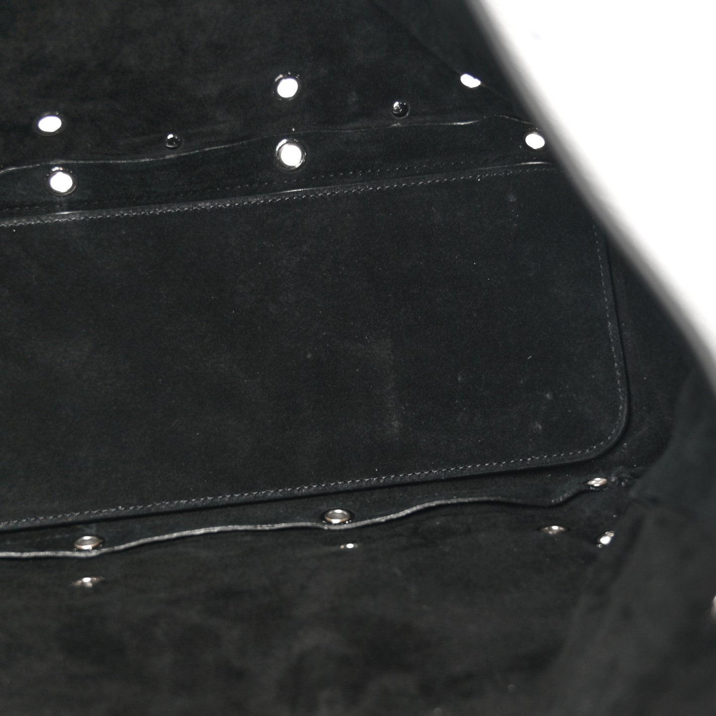 Grainy Calfskin Studded Medium Nellcote Shopping Tote Black