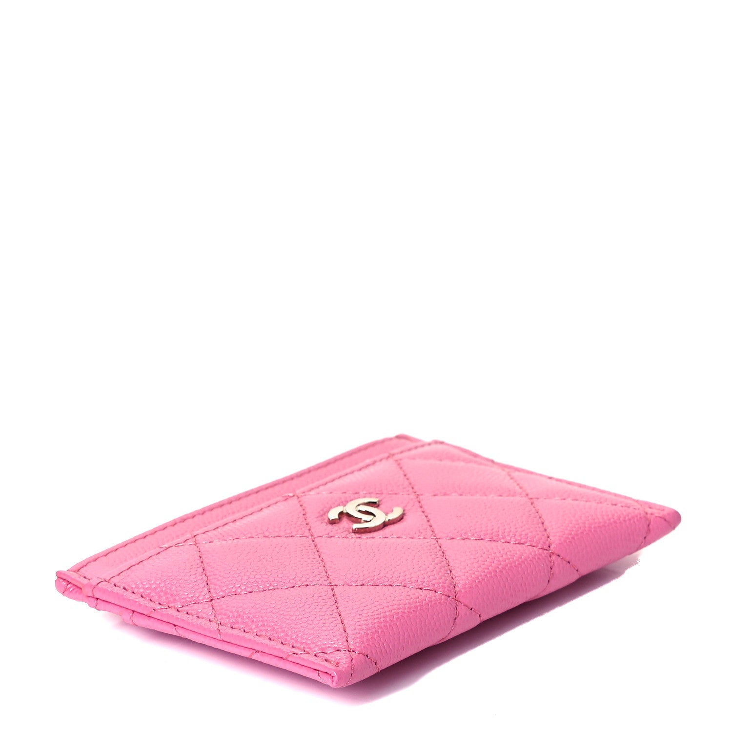 Chanel Caviar Quilted Card Holder Pink 3 of 9