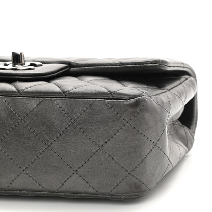 Chanel Iridescent Calfskin Quilted Mini Rectangular Flap Charcoal Grey 9 of 9