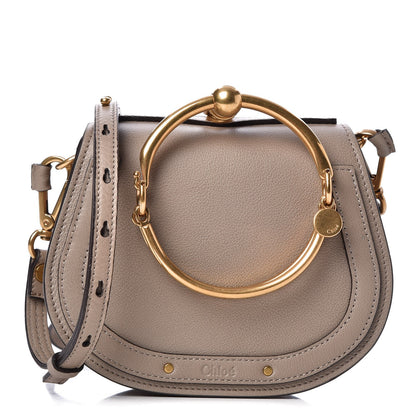 Chloe Calfskin Suede Small Nile Bracelet Bag Motty Grey 1 of 8