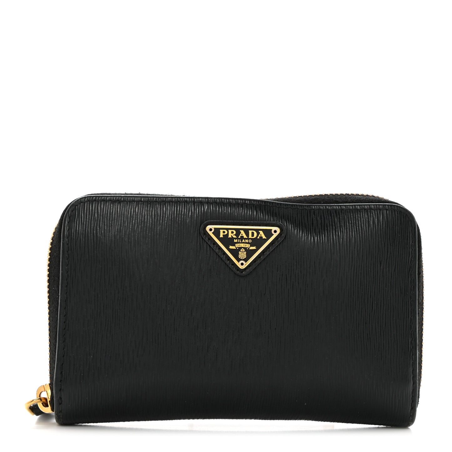 Vitello Move Triangle Compact Zip Wallet Black