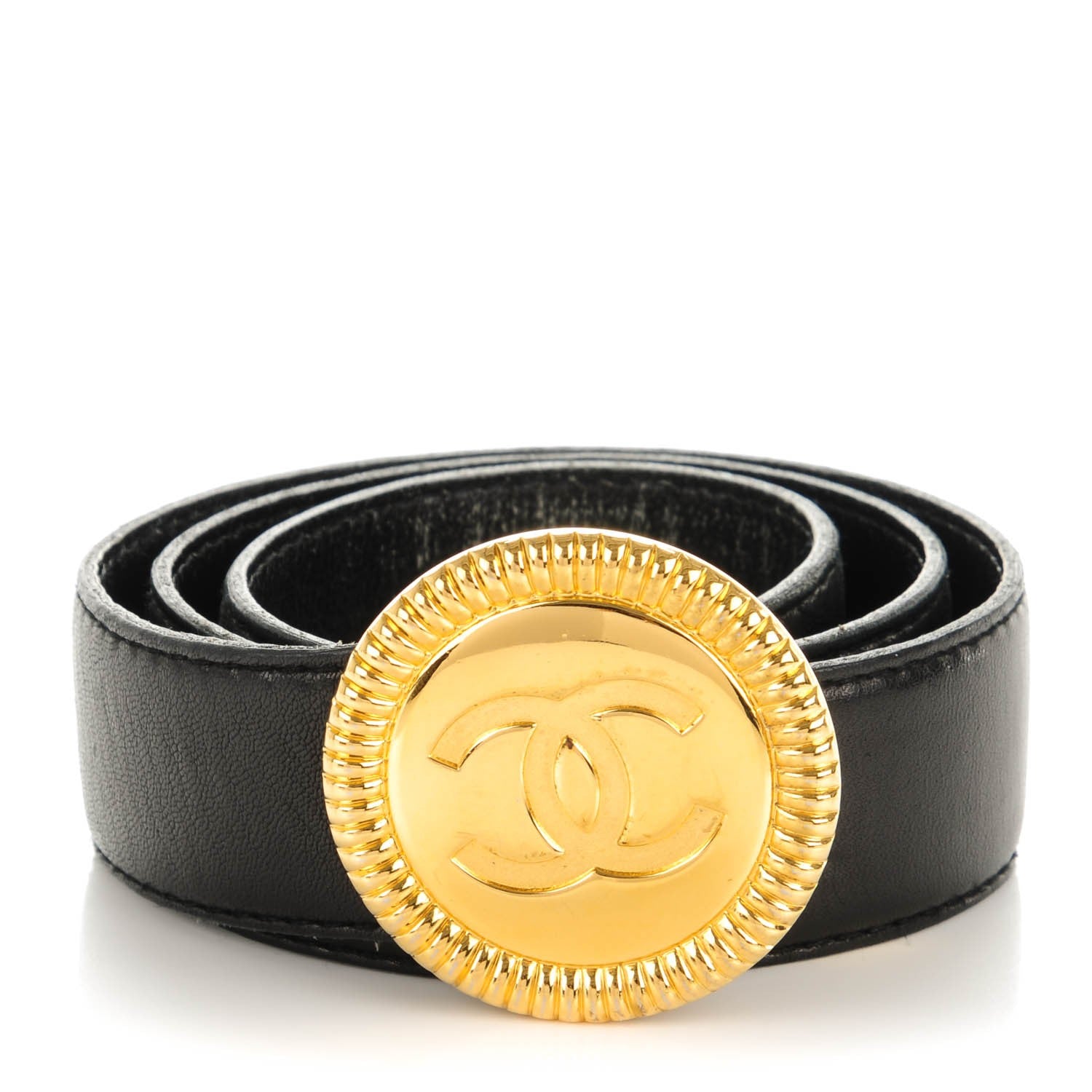 Chanel Lambskin CC Medallion Belt 85 34 Black 1 of 6