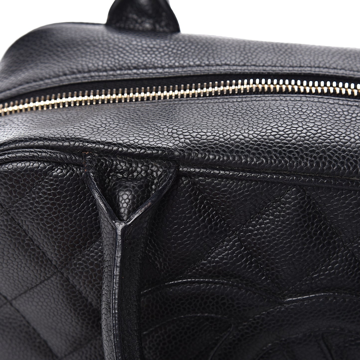 Caviar Quilted Small Bowler Black