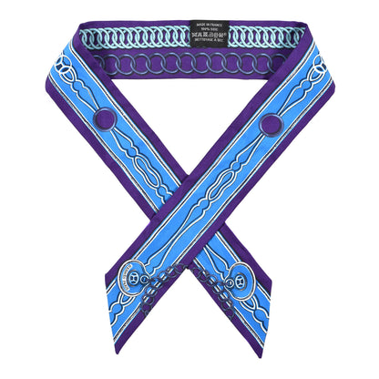 Hermes Silk Maillons Twilly Ultra Violet Cobalt 1 of 3