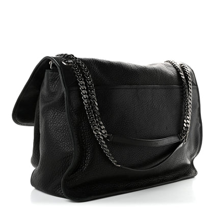 Saint Laurent Grained Lambskin Monogram Oversized Niki Chain Satchel Black 3 of 10