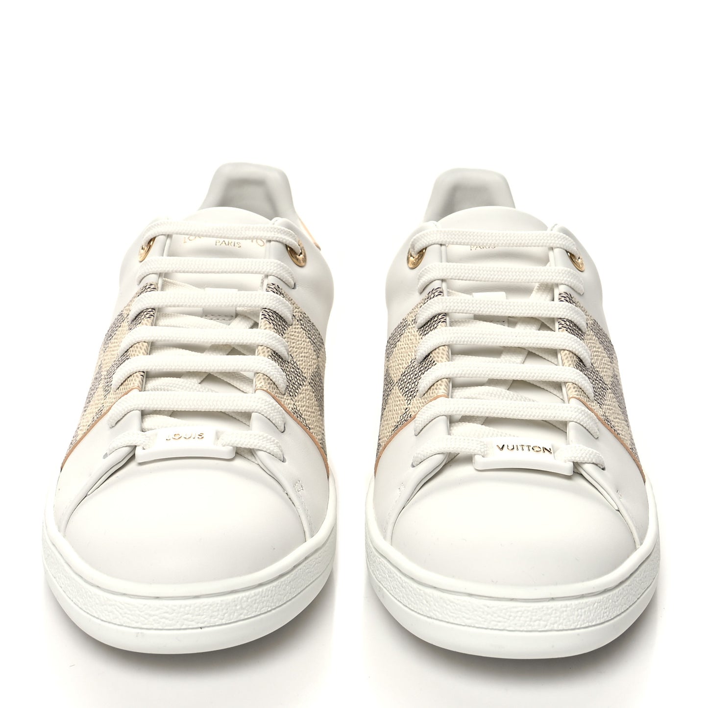 Damier Azur Front Row Sneaker 38 White