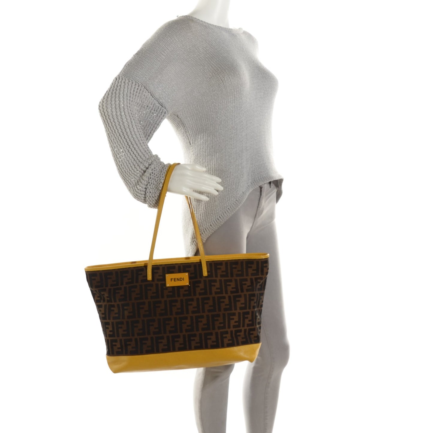 Zucca Vitello Elite Roll Tote Tobacco Yellow