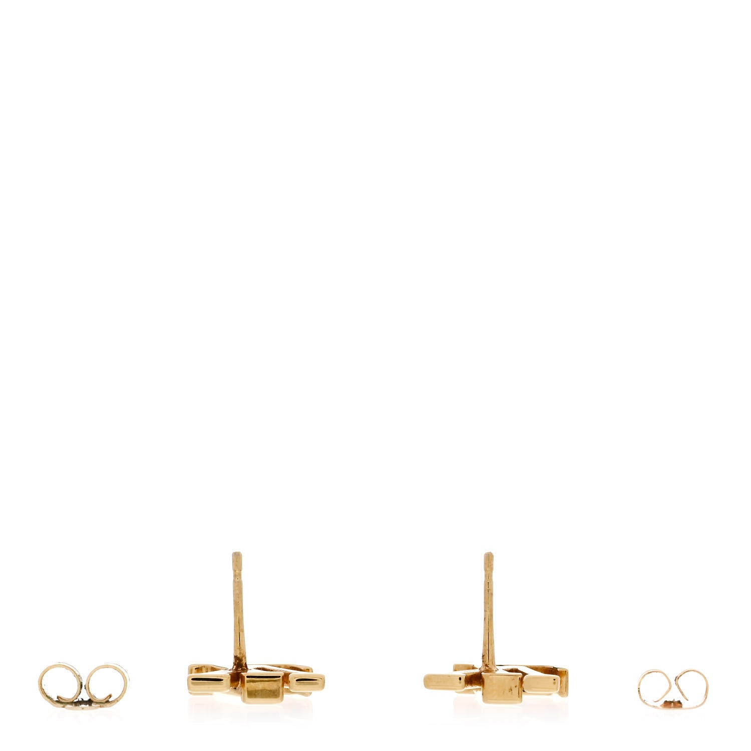 Louis Vuitton Metal LV Iconic Earrings Gold 3 of 5