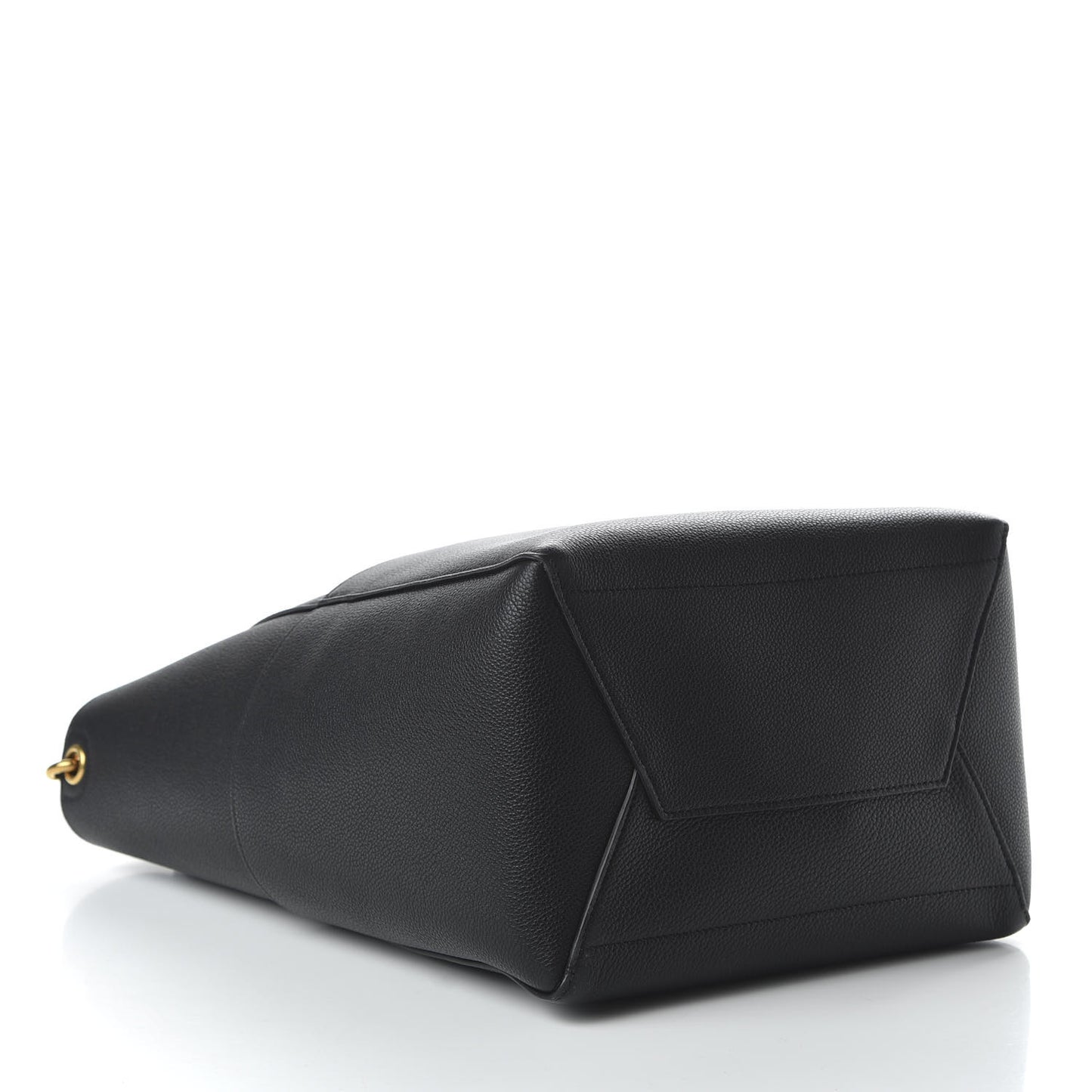 Soft Grained Calfskin Sangle Bucket Bag Black