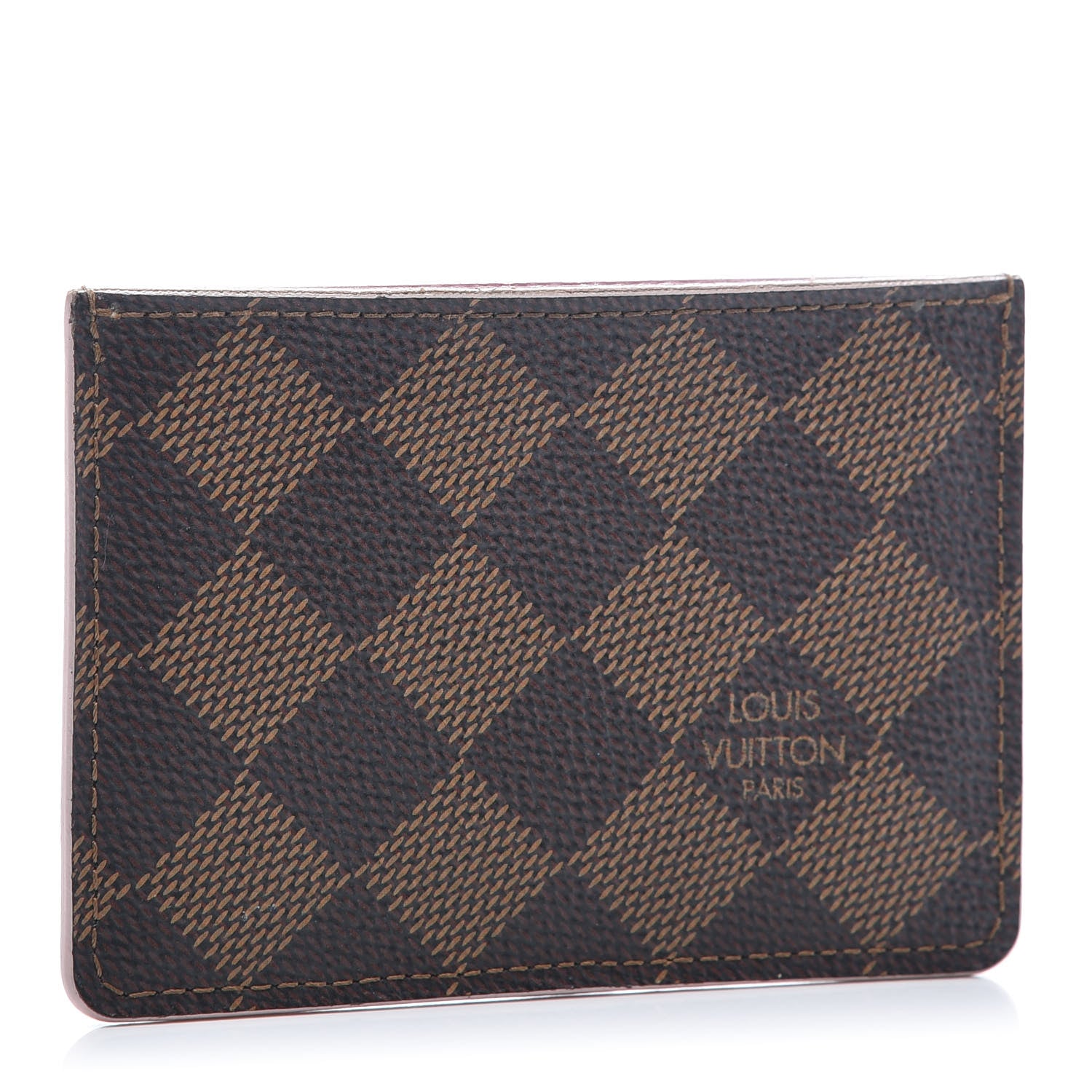 Louis Vuitton Damier Ebene Caissa Card Holder Rose Ballerine 3 of 8