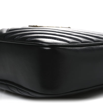Saint Laurent Calfskin Matelasse Monogram Lou Camera Bag Black 10 of 11