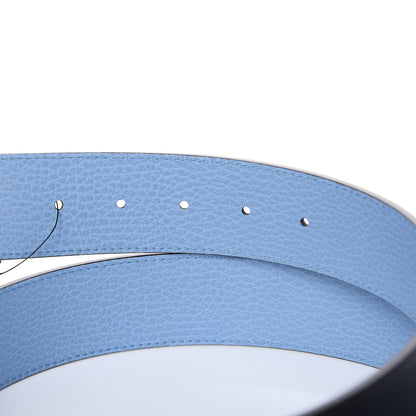 Gucci Dollar Calfskin 1973 Reversible Belt 90 36 Black Mineral Blue 4 of 6