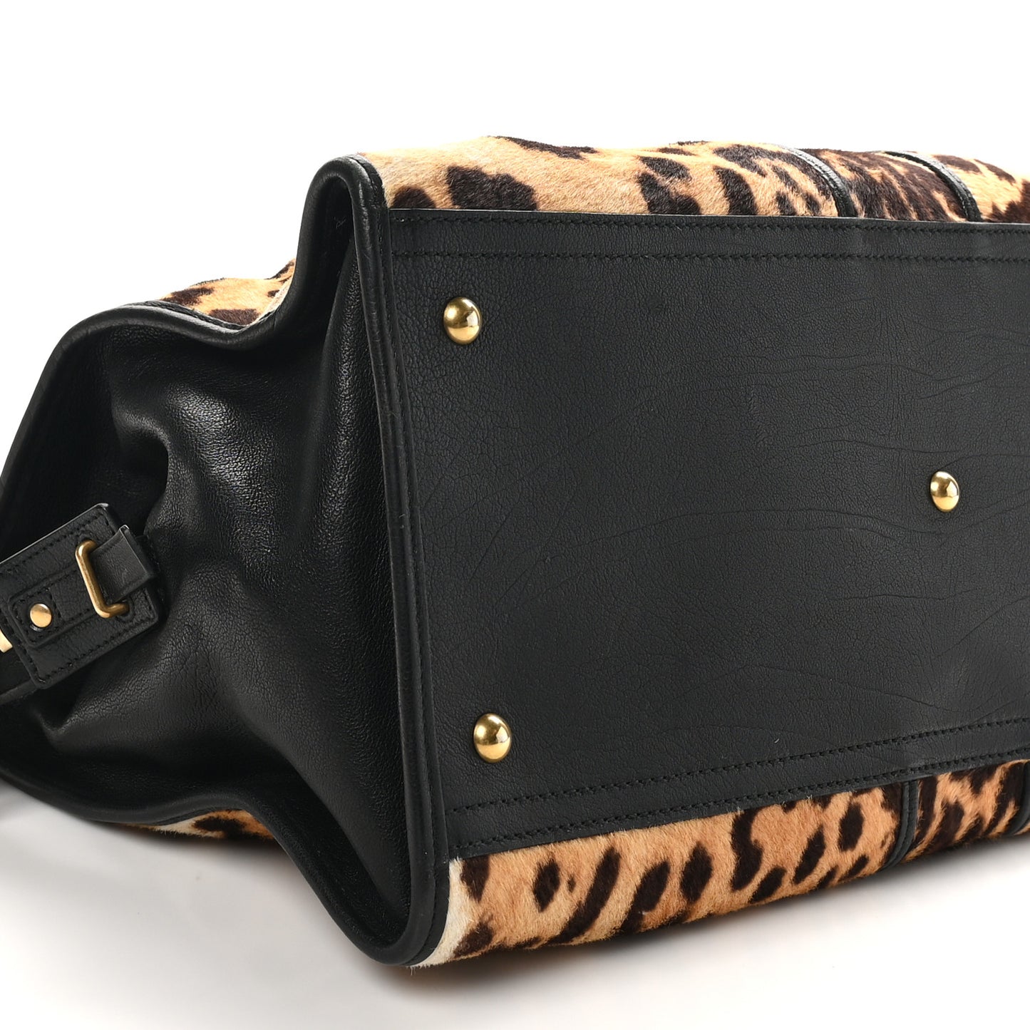 Pony Hair Leopard Print Large Cabas Chyc Black