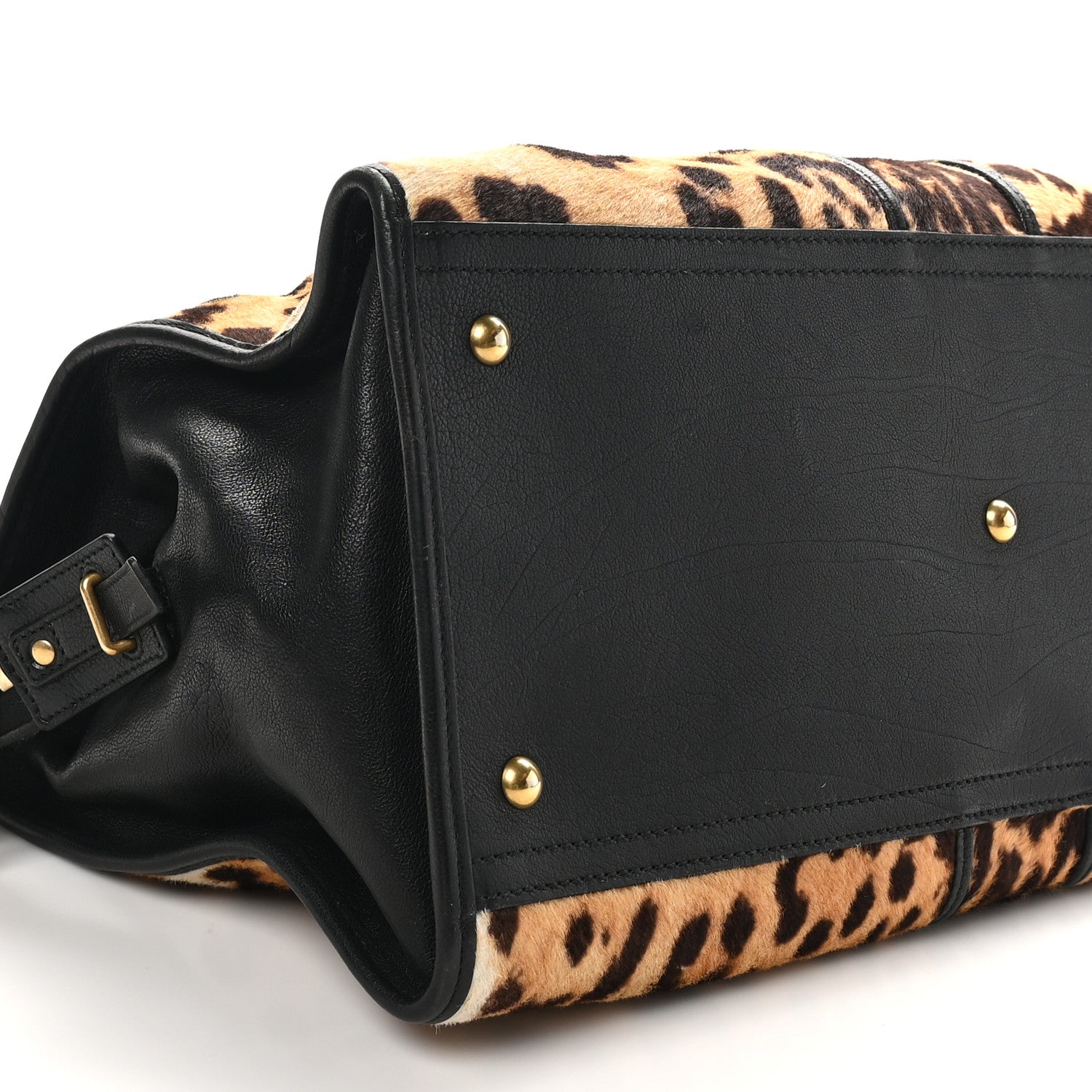 Saint Laurent Pony Hair Leopard Print Large Cabas Chyc Black 8 of 9