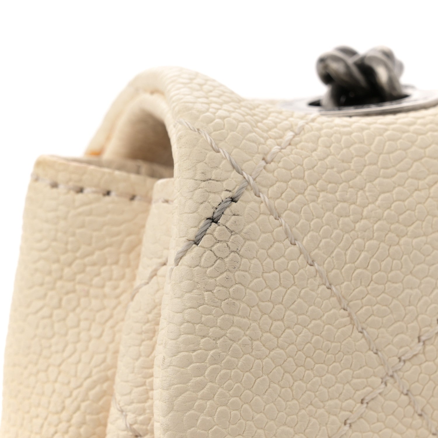 Chanel Caviar Quilted Mini Simply CC Flap White 12 of 19