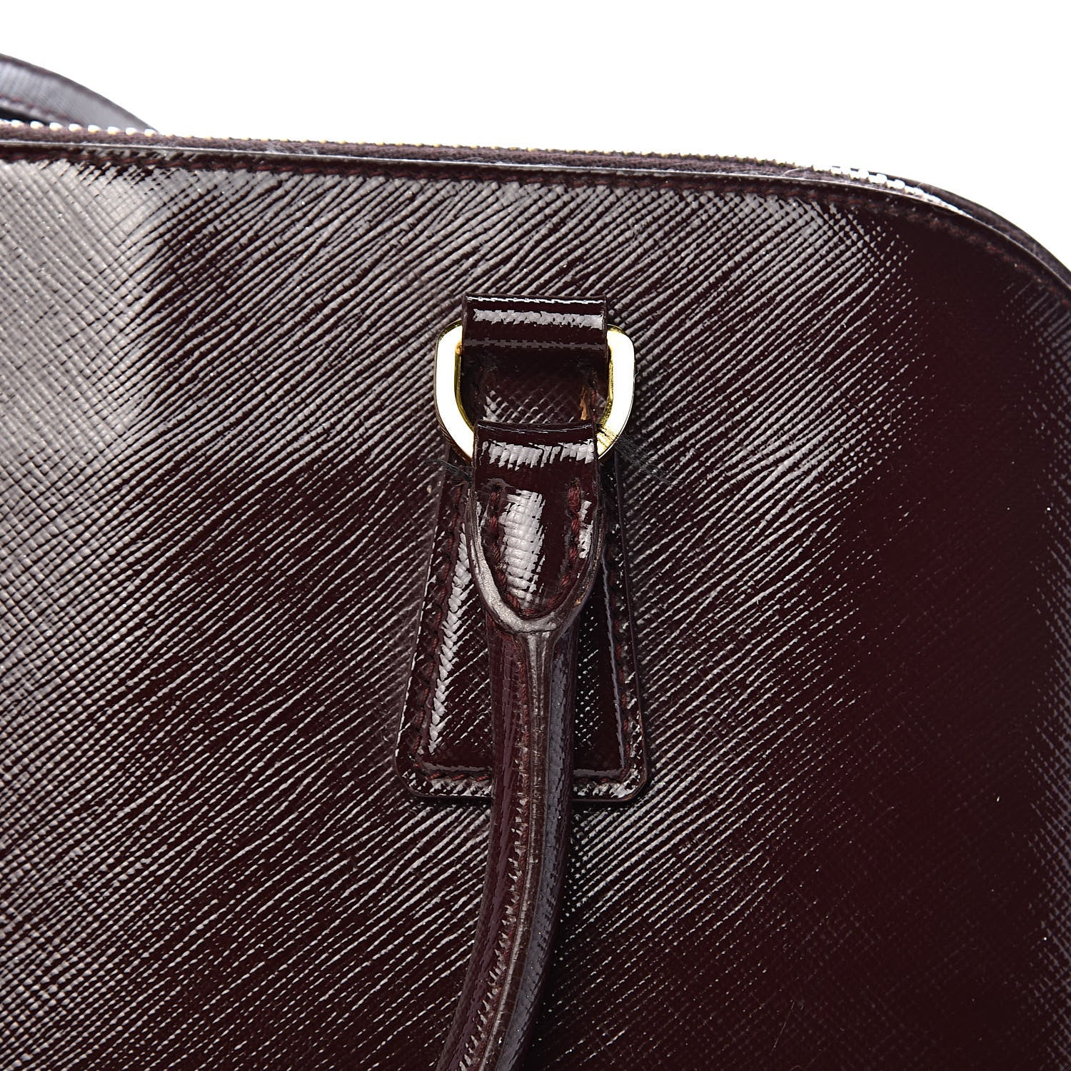 Prada Saffiano Vernice Medium Promenade Tote Granato 14 of 18